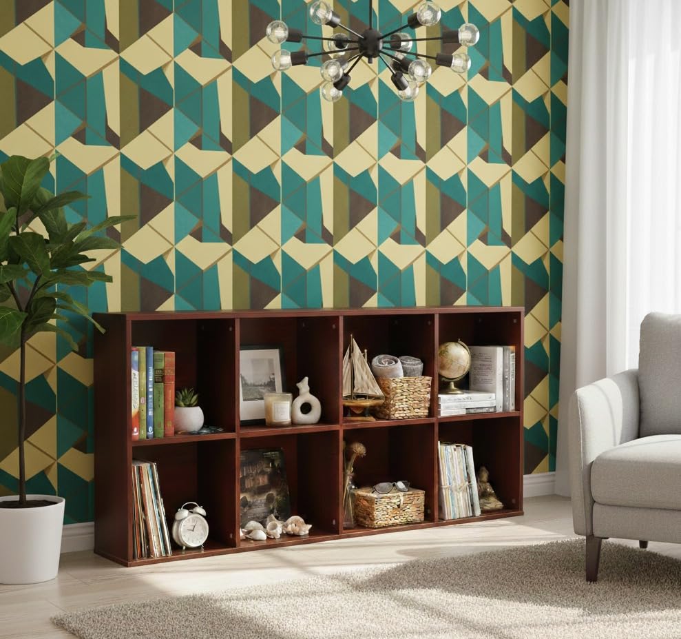 Ankit Crafts Wooden Bookcase Shelving Display Storage Shelf Brown, 2 * 2 * 2 * 2 Tier