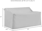 Crosley Furniture Patio Furniture Covers, Waterproof 4-Piece Cover Set For Outdoor Sectional Sofa Sets, Gray