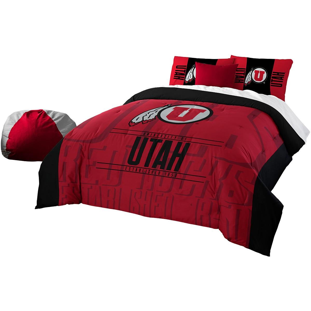 Northwest Company NCAA Utah Utes Comforter and Sham Set, Full/Queen, Modern Take
