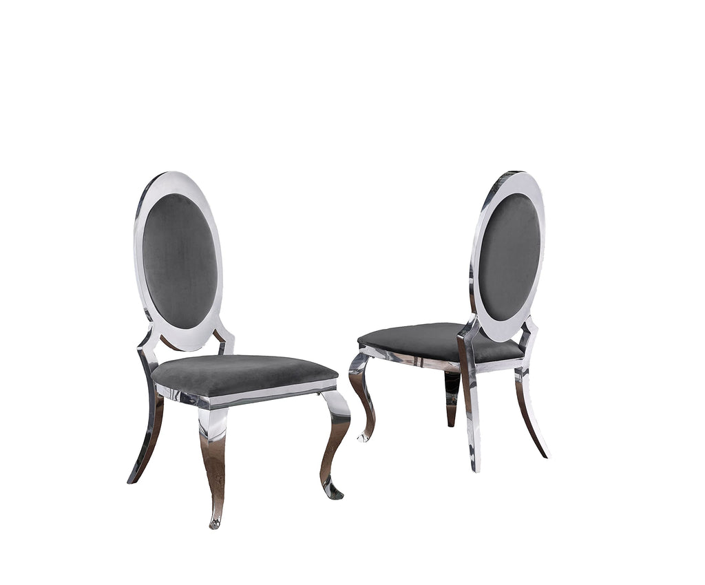 Best Quality Furniture Sc180 Dining Chairs, Gray