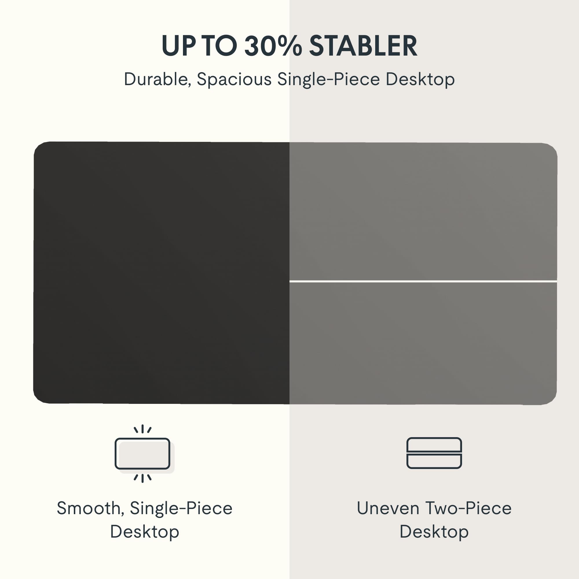 Flexispot Whole Piece 60'X24' Desktop 1' Thickness Height Adjustable Desk Rectangular Tabletop Black Board (60Inch Black Top)