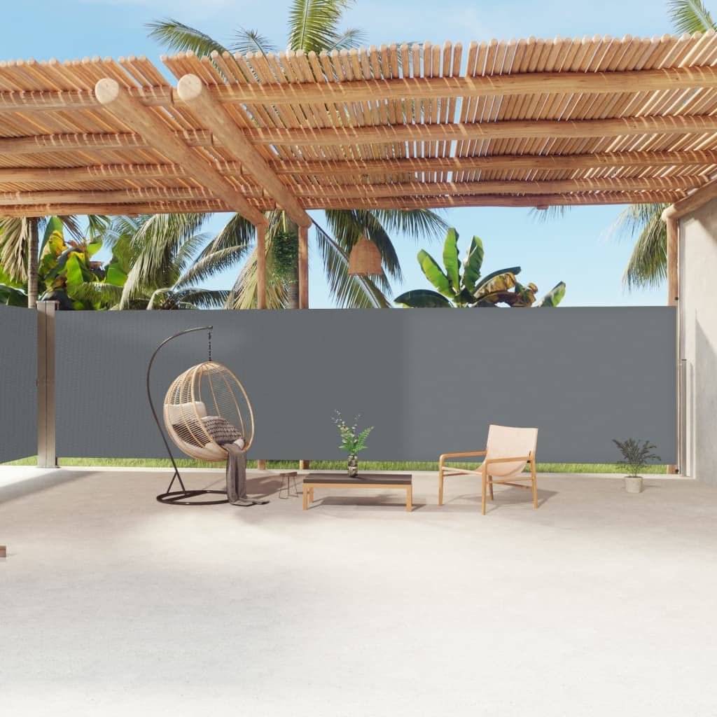 Retractable Side Awning Anthracite 200x1200 cm