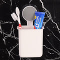 HYLOL Plastic DrillFree Removable Wall Mounted Toothbrush Holder with Strong Self Adhesive Hook Sticker, Toothpaste Holder, Hol