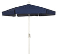 Fiberbuilt Umbrellas Garden Umbrella, 7.5 Foot Navy Canopy And White Pole