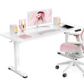 Veken 47.2 Inch Large Electric Standing Desk, Heights Adjustable, Sit to Stand Up, Work Home Office Computer Table for Study, Wa