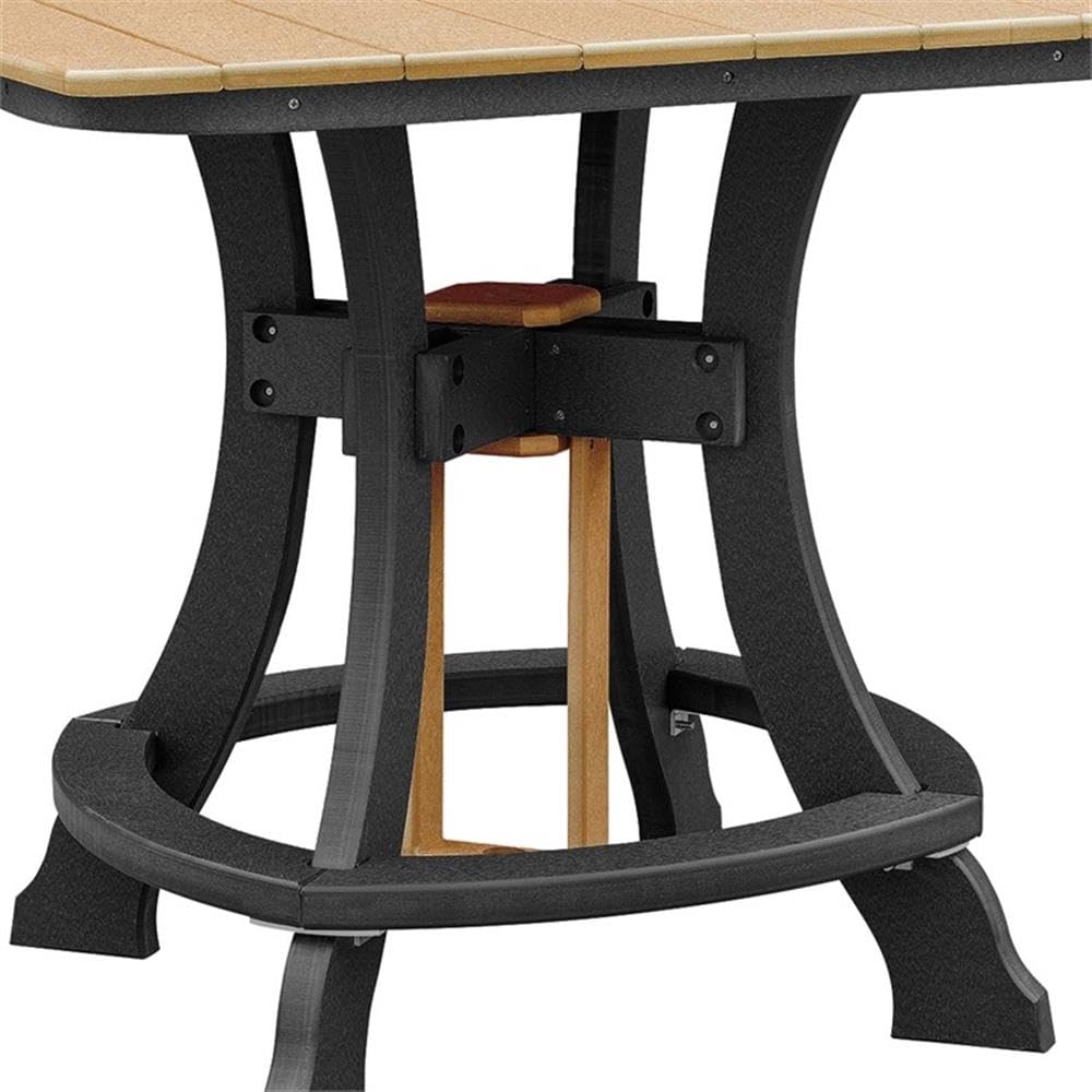 American Furniture Classics Five Piece Square Counter Height Dining Set, Cedar/Black