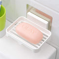 Lariox Plastic Wall Mounted SelfAdhesive Waterproof Soap Holder for Bathroom Kitchen (1Pcs)