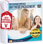 Utopia Bedding Zippered Mattress Encasement Sleeper Sofa Queen - 100% Waterproof And Bed Bug Proof Mattress Protector - Absorben