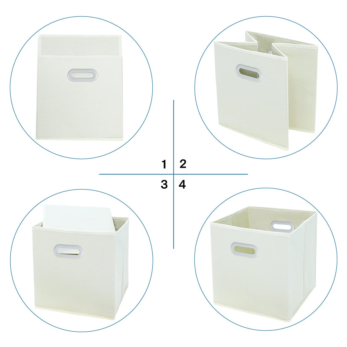 Storeone Fabric Storage Bins Cubes Baskets Containers-(11X11X11) With Dual Handles Cube Storage Organizer Bins For Shelf Closet,
