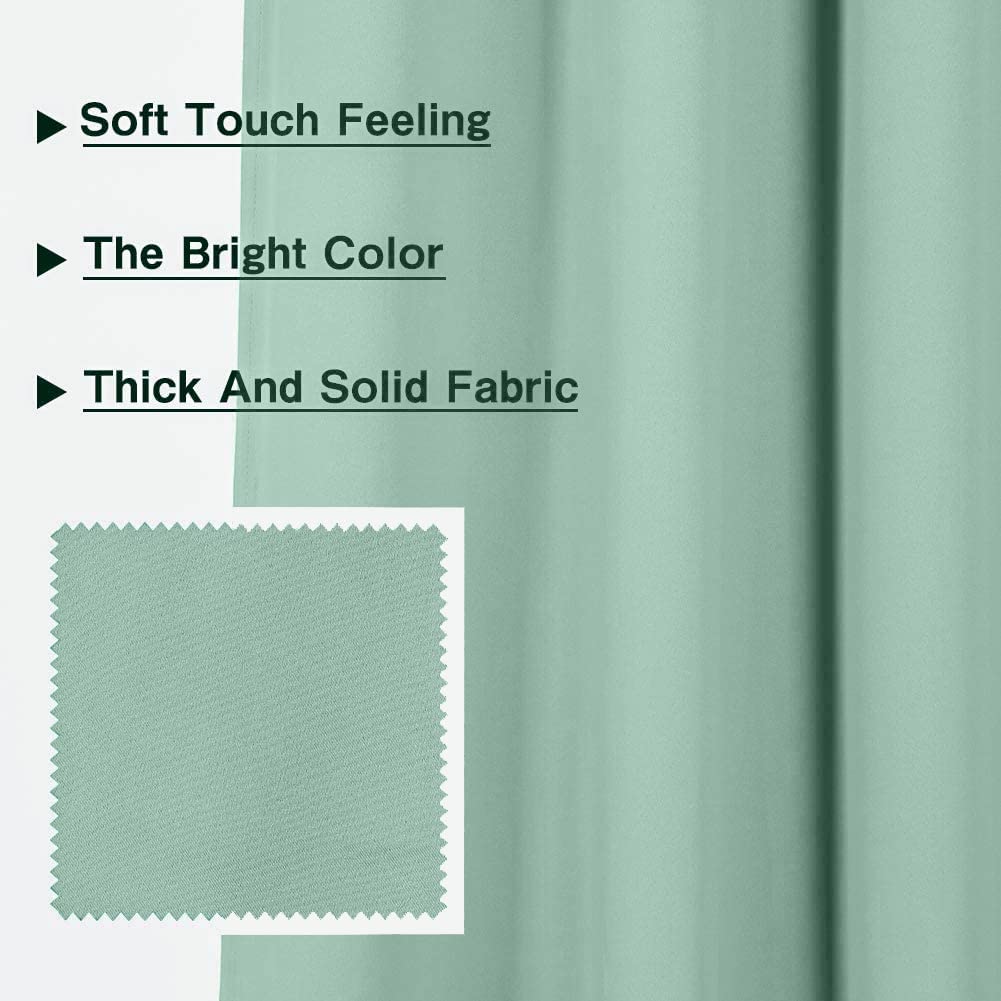 Mysky Home Blackout Curtain For Living Room, Grommet Room Darkening Curtain For Bedroom, Amazing Triple Weave Thermal Insulated Curtain, 1 Curtain Panel, 42 X 72 Inch, Aqua