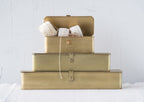Creative Co-Op Decorative Metal Boxes DA9979 Gold Set of 3 Iron