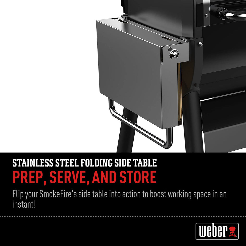 Weber Smokefire Folding Side Table, Silver