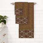 Popular Bath Bath Towels, Spindle Collection, 3-Piece Set, Gold