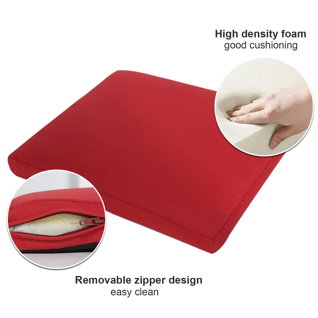 Gueglsa Outdoor Bar Stool Cushions Square 14 Inch,Non Slip Square Seat Pad With Ties 14X14In,Waterproof Chair Cushions For Bar S