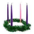 Candle Advent Wreath With Gold Finish - Comes with 4 10 Candles