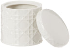 Kassatex Arn-Cj Rattan Cotton Jar , White
