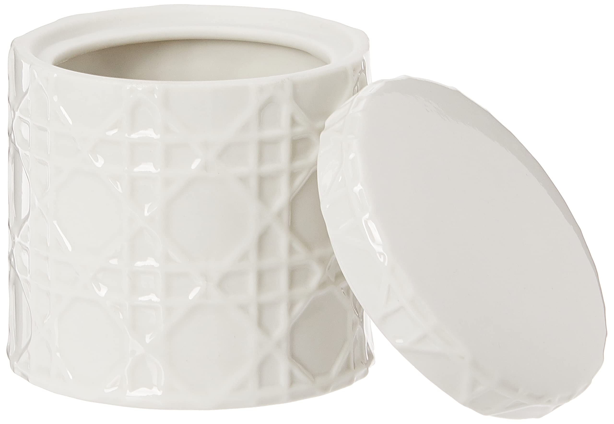 Kassatex Arn-Cj Rattan Cotton Jar , White