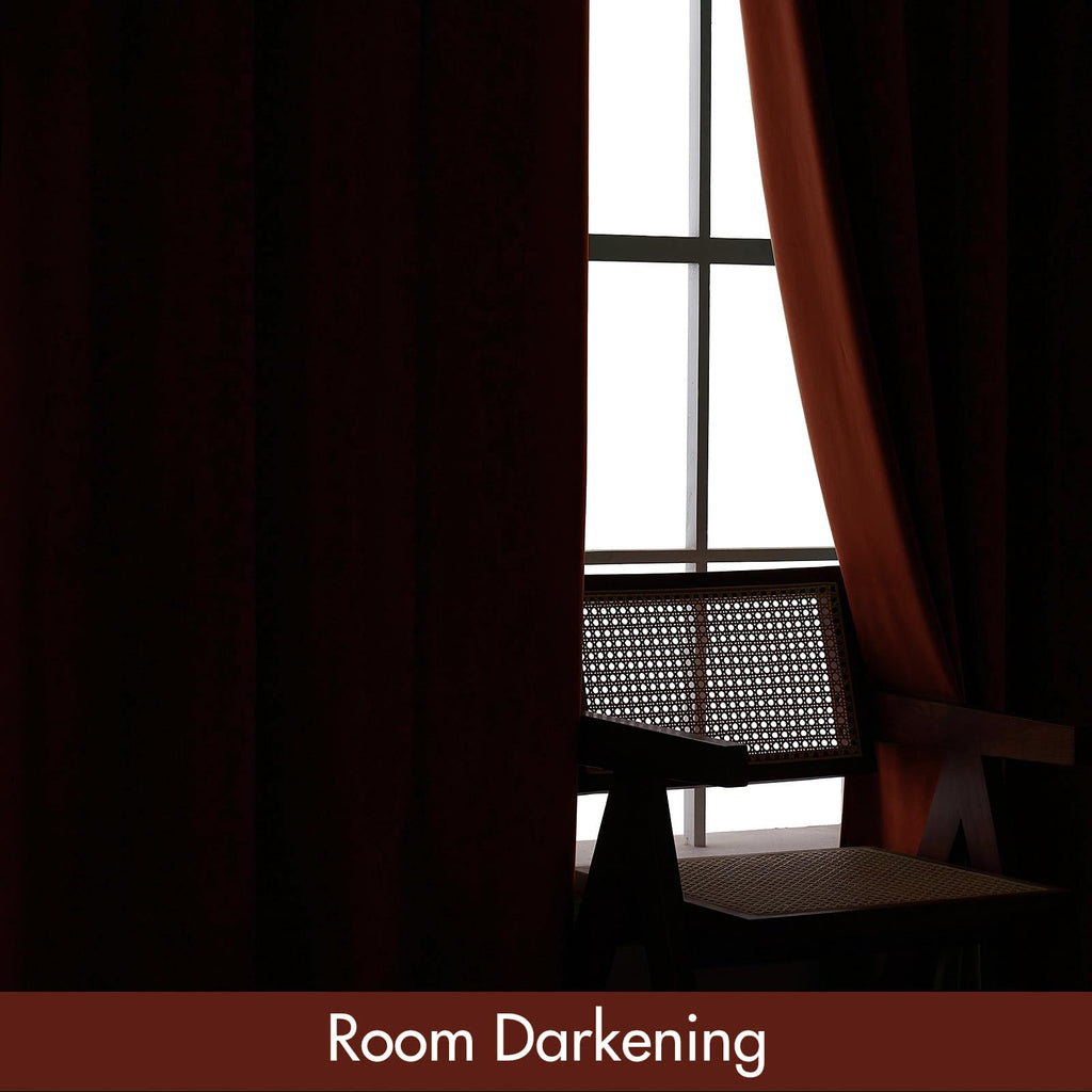 Miulee Burnt Orange Velvet Curtains Thermal Insulated Blackout Curtain Fall Drapes For Bedroom Living Room Darkening 84 Inches Long Rust Terracotta Panels Rod Pocket Set Of 2