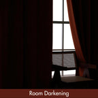 Miulee Burnt Orange Velvet Curtains Thermal Insulated Blackout Curtain Fall Drapes For Bedroom Living Room Darkening 84 Inches Long Rust Terracotta Panels Rod Pocket Set Of 2