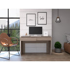 Tuhome Modern Engineered Wood Ash Andalucia Three Drawer Computer Desk