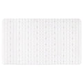 Safdie & Co. Bath Mat with Anti-Slip Suction Cups in White