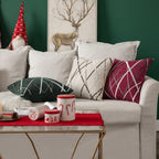 Miulee Pack Of 2 Decorative Throw Pillow Covers Christmas Woven Textured Chenille Cozy Modern Concise Soft Beige Square Cushion