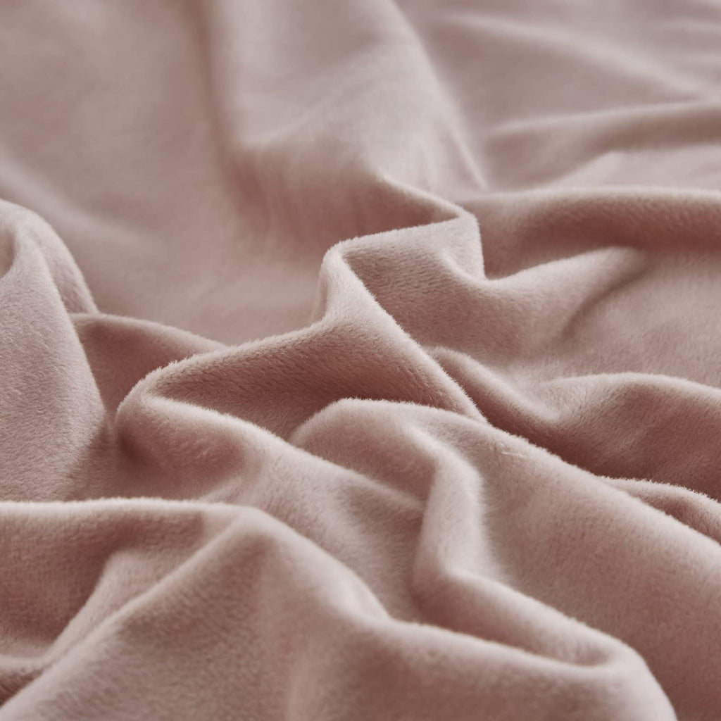 Clothknow Pink Velvet Full Size Comforter Set 3Pcs Blush Fluffy Bedding Comforter Sets Pink Comforter Full Soft Dusty Rose Comforter Pink Comforter Sets Full