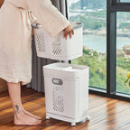 Bretoes Removable Laundry Basket Classification Thickened Storage Rack Household Storage Bucket White