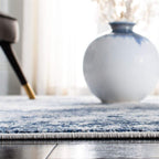 Safavieh Amelia Collection Accent Rug - 3' X 5', Navy & Grey, Modern Abstract Design, Non-Shedding & Easy Care, Ideal For High T