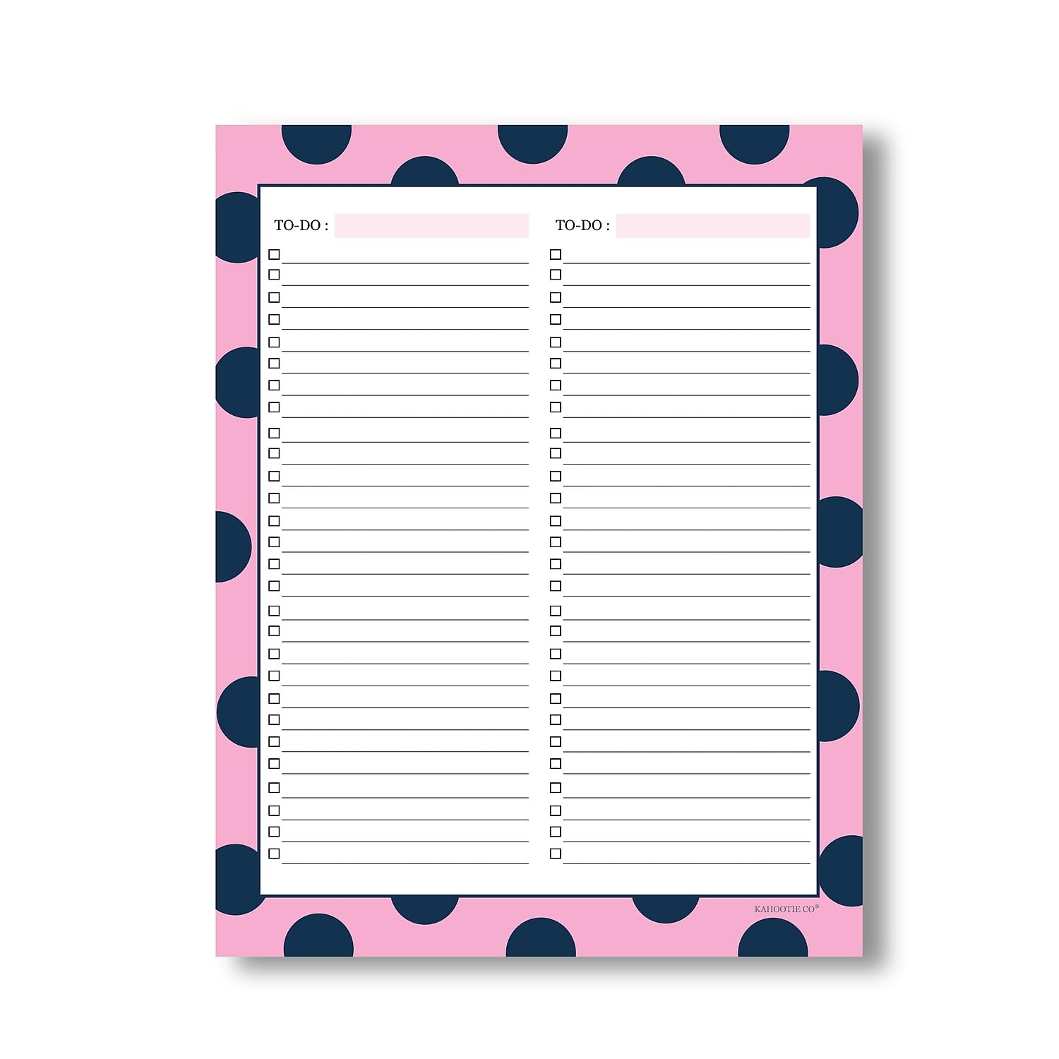 Two Category To Do List Notepad By Kahootie Co