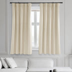 Hpd Half Price Drapes Signature Velvet Thermal Blackout Curtains For Living Room 63 Inch Long (1 Panel) Rod Pocket Insulated Blackout Curtains For Bedroom Window Curtains, 50W X 63L, Porcelain White