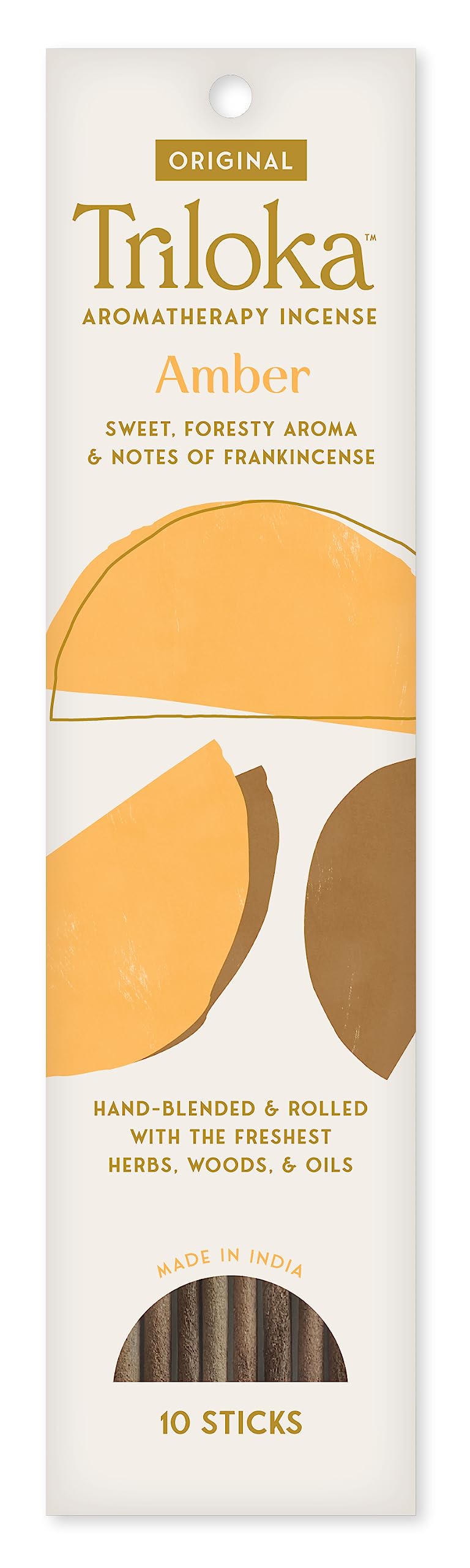 Triloka Original Incense, Amber, 10 Sticks