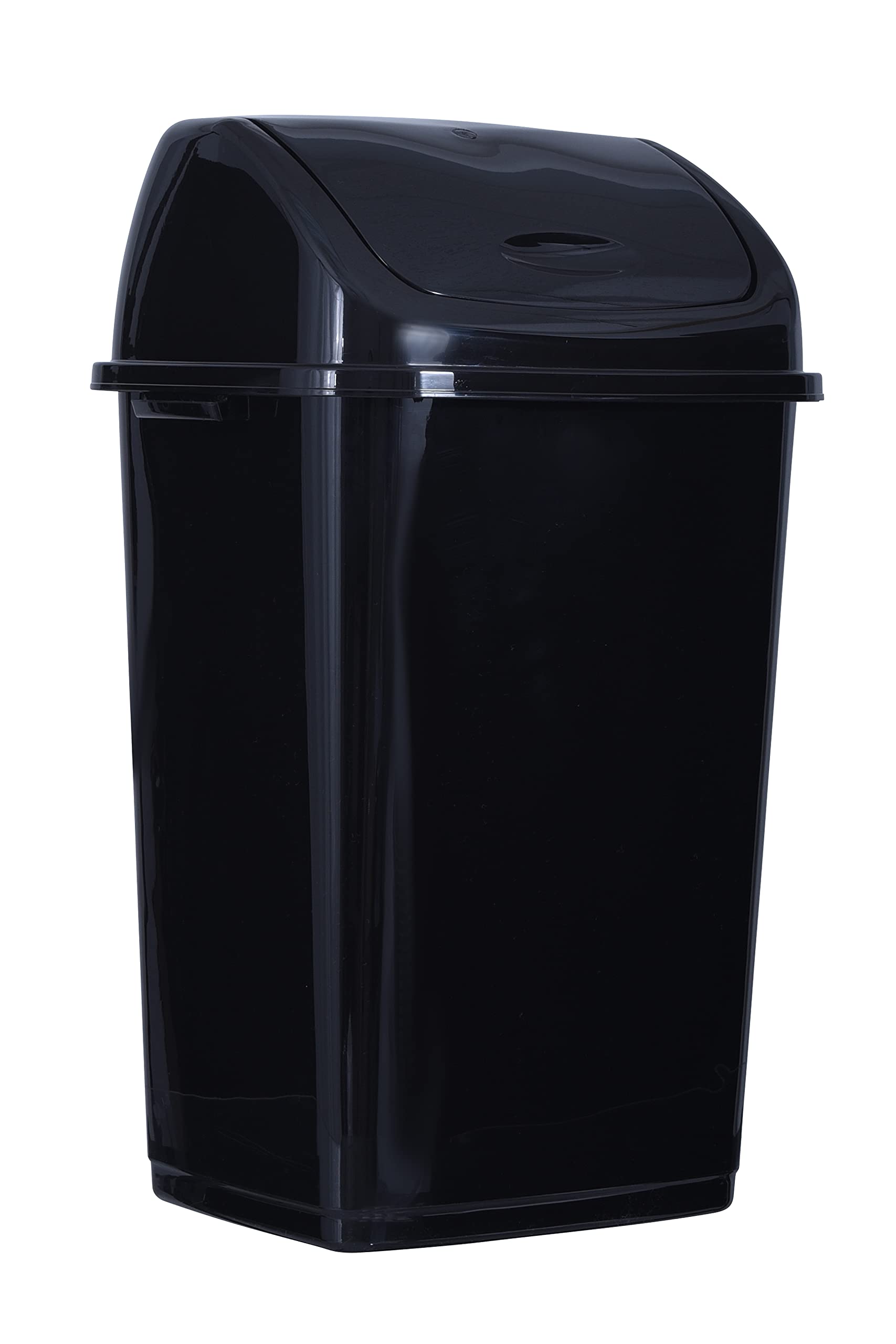 Superio Kitchen Trash Can 13 Gallon with Swing Lid, Plastic Tall Garbage Can Outdoor and Indoor, Large 52 Qt Recycle Bin and Was