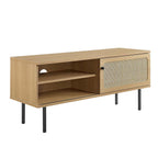 Modway Cambria Rattan And Particleboard Tv Stand For Tvs Up To 47&Quot; In Oak
