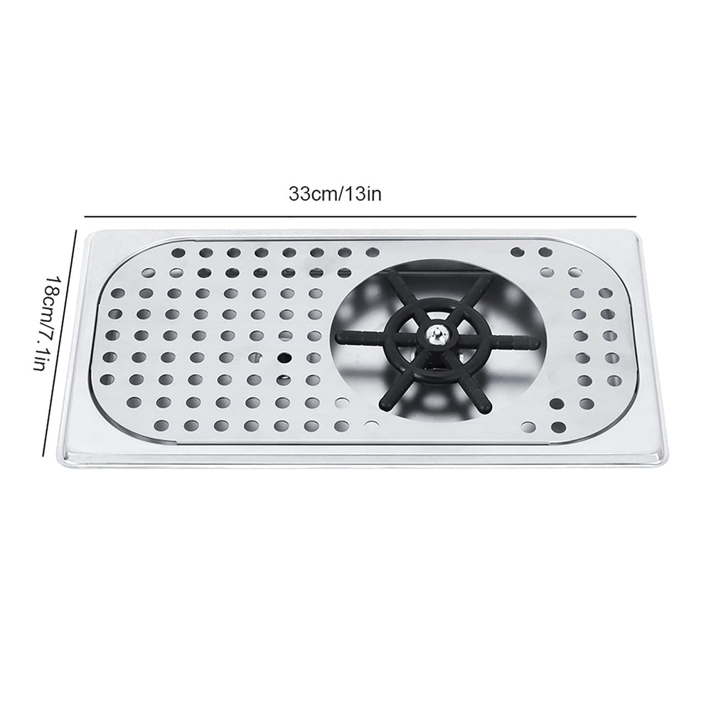Aunmas Sink Glass Rinser, 114Mm Diameter Stainless Steel Kitchen Sink Cup Rinser Washer Cup Faucet Glass Washer Cleaner Attachme