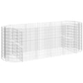 vidaXL Gabion Raised Bed - Durable Galvanized Iron Flower Planter, Rustproof and Weather-Resistant, Perfect for Garden, Patio or