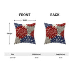 Cxmeifly Red Navy Blue Pillow Covers 20X20 Inch Set Of 2 4Th Of July Dahlia Floral Decor Throw Pillows Summer Modern Geometry Fl