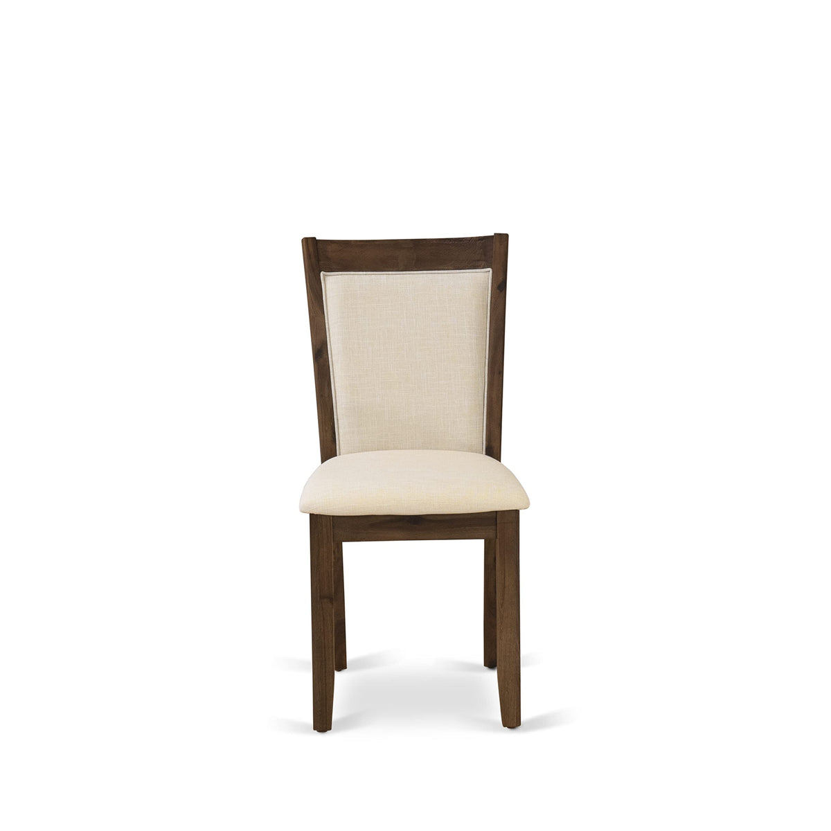East West Furniture Irving 5 Piece Kitchen Set Includes a Round Dining Room Table with Pedestal and 4 Light Beige Linen Fabric Parson Chairs, 48x48 Inch, I2MZ5-NN-32