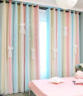 Yancorp Curtains For Girls Bedroom Kids Curtain Hollow-Out Star Window Drapes Curtain 84 Inches Length Room Darkening Grommet 2 Layers,1 Panel (Baby Pink Blue, W52 X L84)
