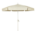 FiberBuilt Umbrellas Garden Umbrella, 7.5 Foot Natural Canopy and White Pole