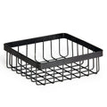 G.E.T. WB-662-MG Square Metal Storage Wire Basket for Pantry, Produce and More, 6 x 6 x 2