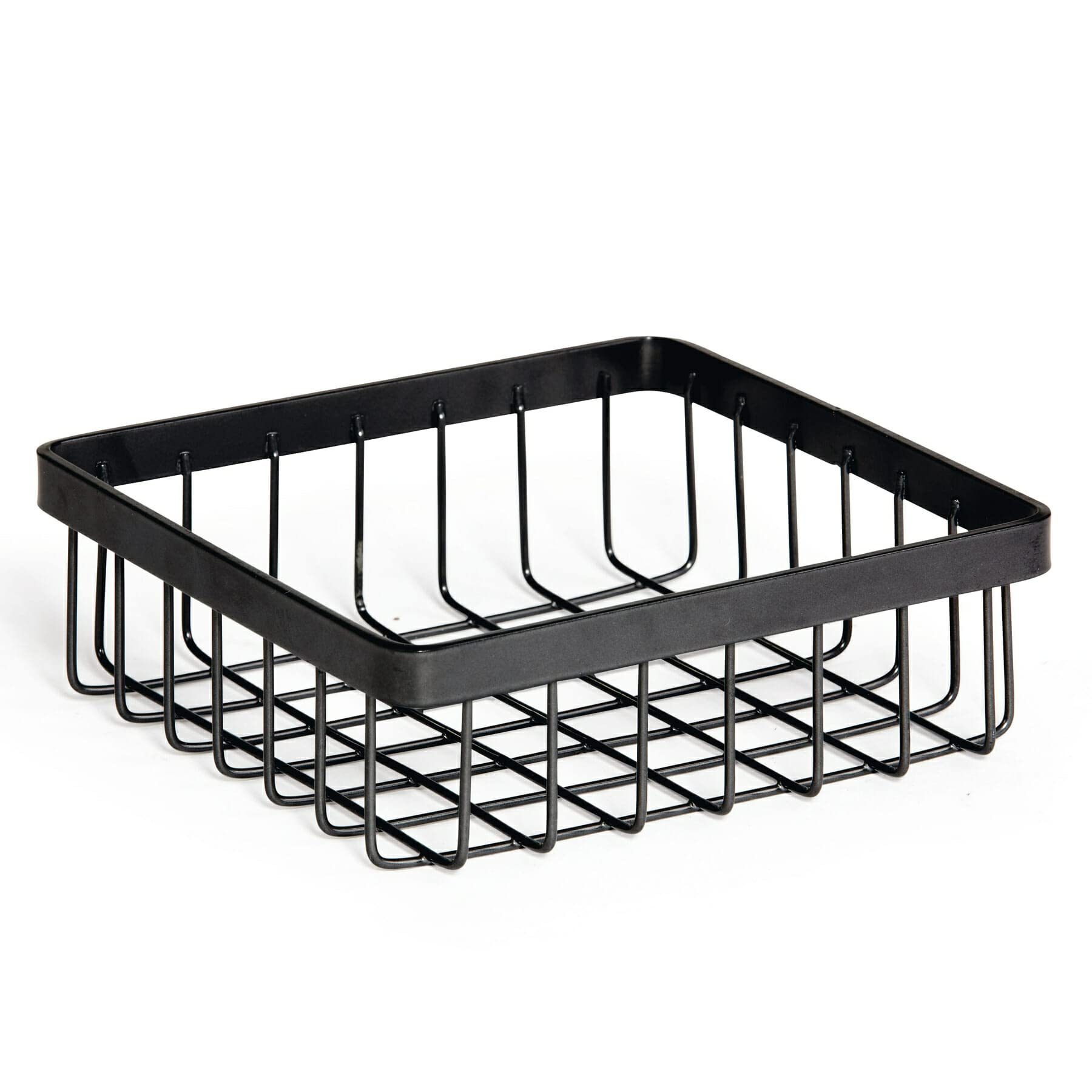 G.E.T. WB-662-MG Square Metal Storage Wire Basket for Pantry, Produce and More, 6 x 6 x 2