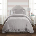 Lush Decor Reyna Ruffle Comforter Set - 2 Piece Cozy Ruffled Bedding Set - Timeless Elegance And Comfort For Dorm Room - Twin Xl