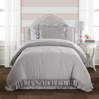 Lush Decor Reyna Ruffle Comforter Set - 2 Piece Cozy Ruffled Bedding Set - Timeless Elegance And Comfort For Dorm Room - Twin Xl