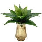 Artificial Agave Fake Plant, 10 Inches Faux Shrubs Bushes Plants For Indoor Outdoor Bedroom Garden Greenery Uv Resistant Leaves