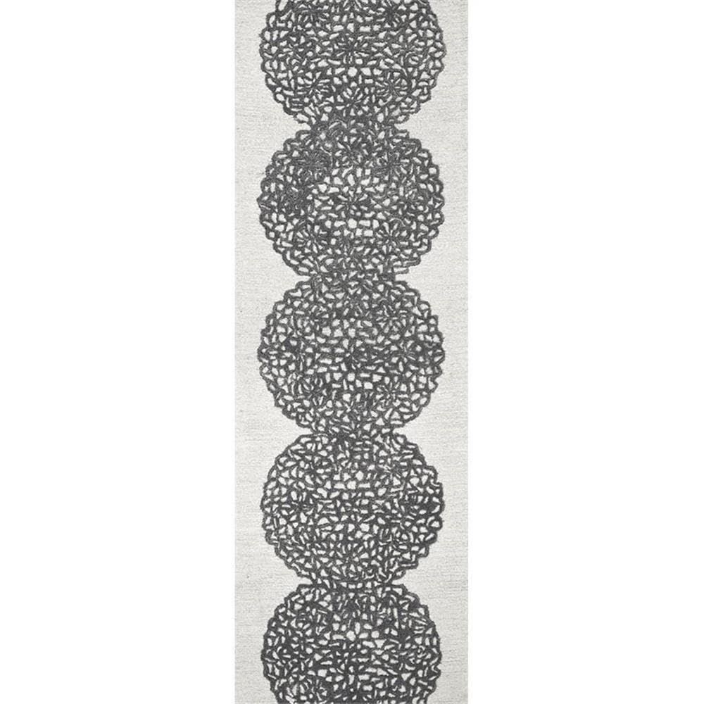 Rizzy Home Alora Decor Charming 2'6" X 8' Grey/Gray/Rust/Blue Hand-Tufted Area Rug