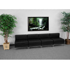 Flash Furniture HERCULES Imagination Series Black LeatherSoft Lounge Set, 4 Pieces
