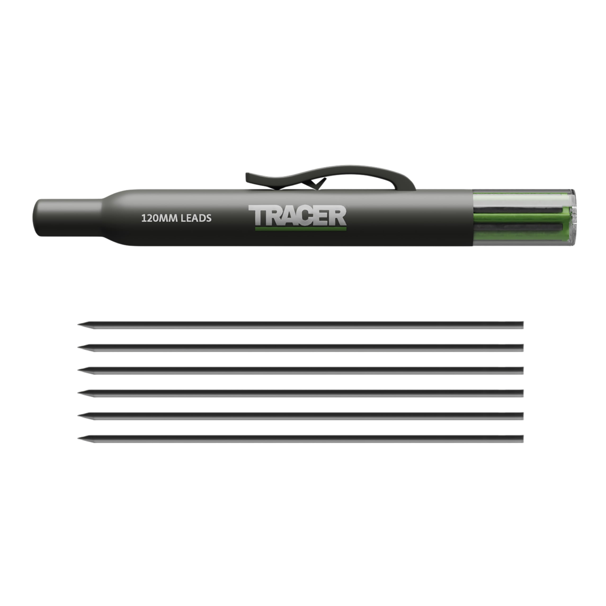 Tracer 6 X Replacement Lead Dispenser For Tracer Deep Hole Construction Pencil. Carpenters Pencil Replacement Leads. (Includes 4