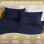 Cozysmile Twin Xl Sheet Set - 3 Piece Silky Soft Breathable Bed Sheet & Pillowcase Set, 16'' Deep Pocket Hotel Luxury Wrinkle Fr
