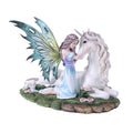 Pacific Giftware Fairy Princess with Unicorn Statue Meadow Flowers Fairyland Legends Collection